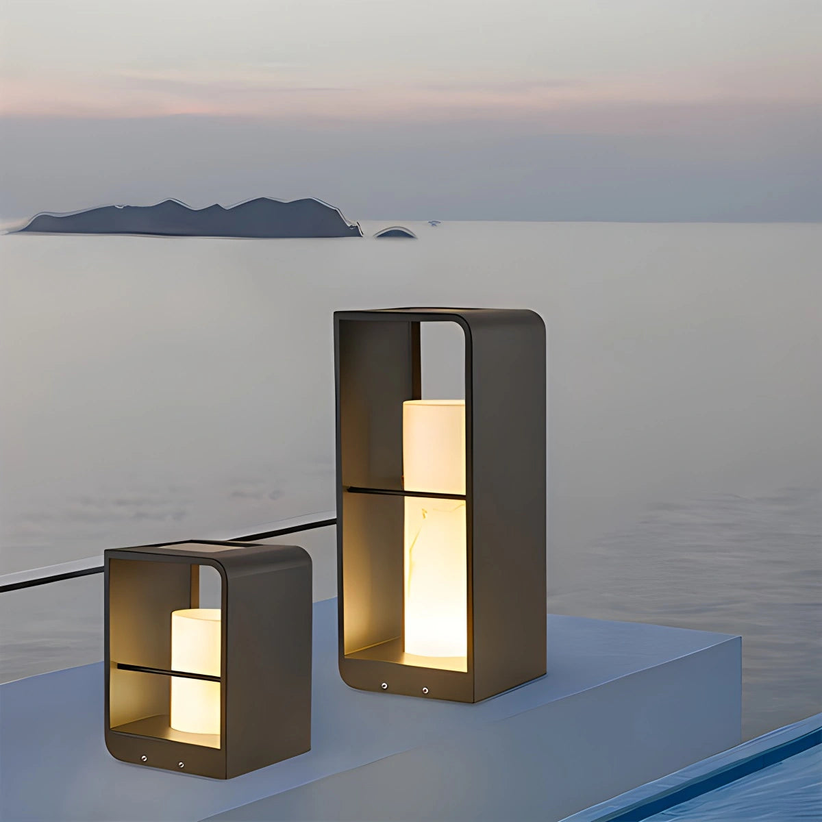 Antizer Rectangular Lawn Outdoor Lamp for Gardens