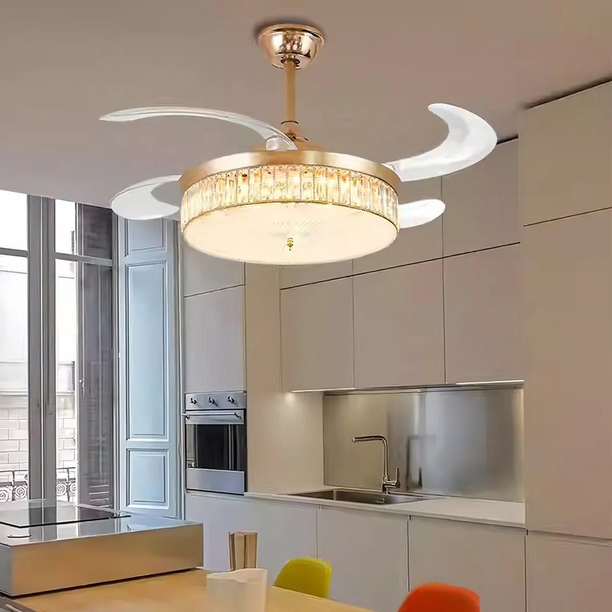 Antizer Remote Hugger Ceiling Fan Light