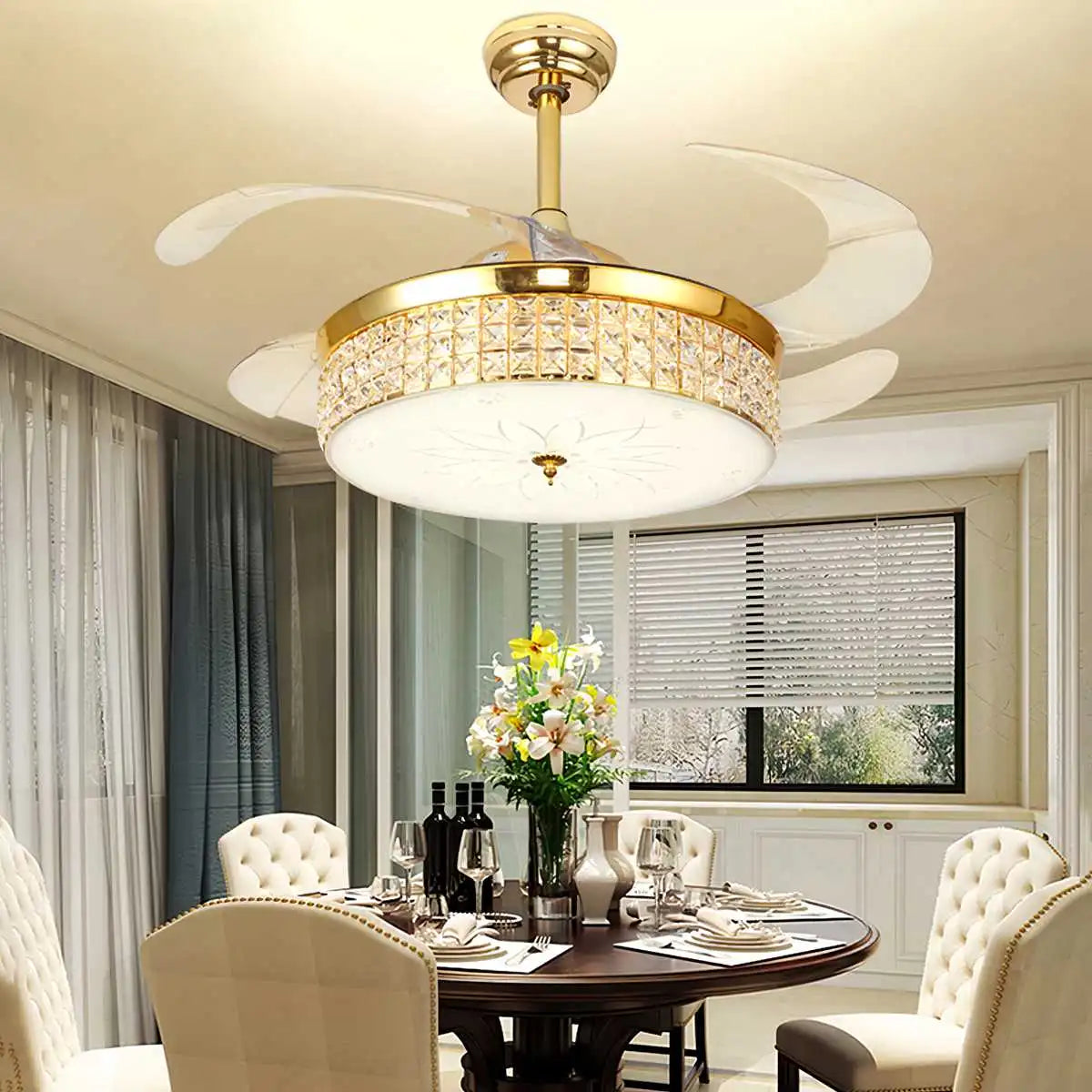 Antizer Remote Hugger Ceiling Fan Light