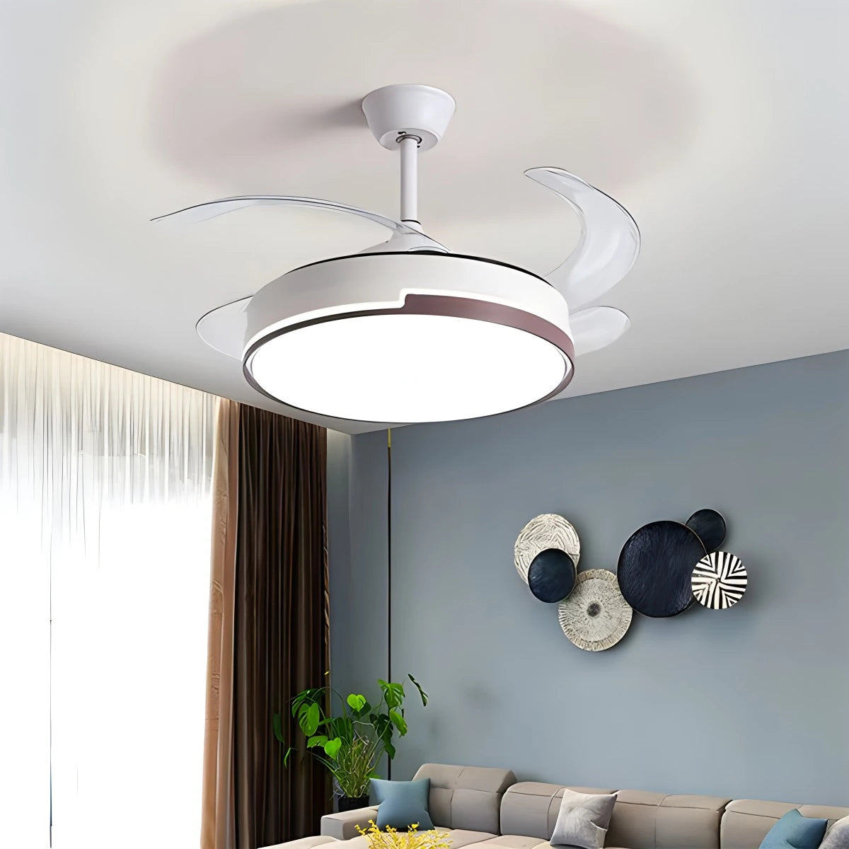 Antizer Remote Minimalist Hugger Ceiling Fan