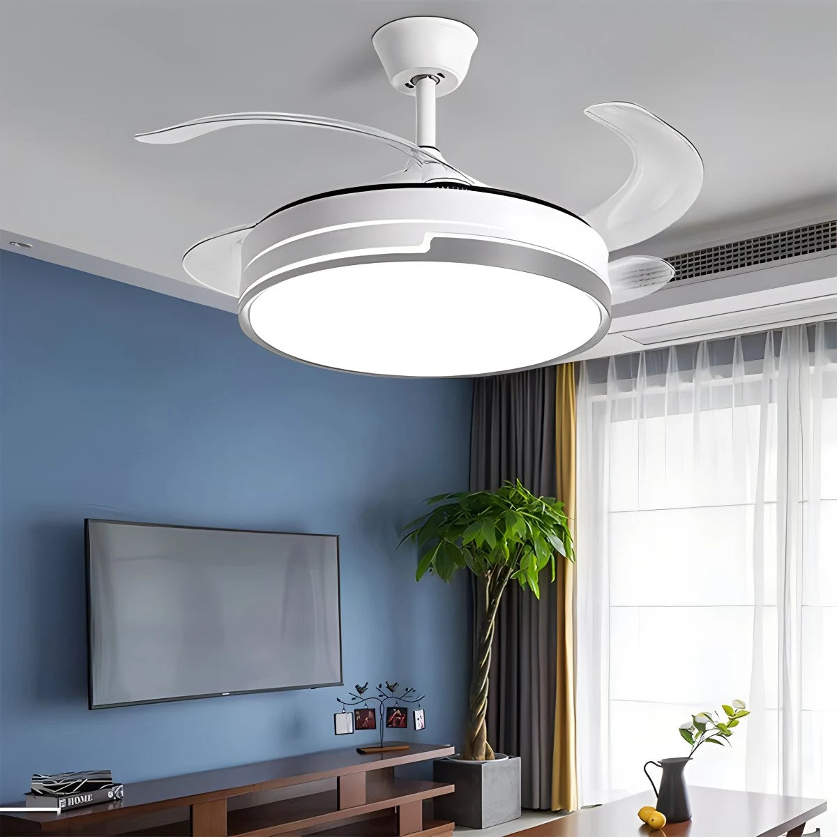 Antizer Remote Minimalist Hugger Ceiling Fan