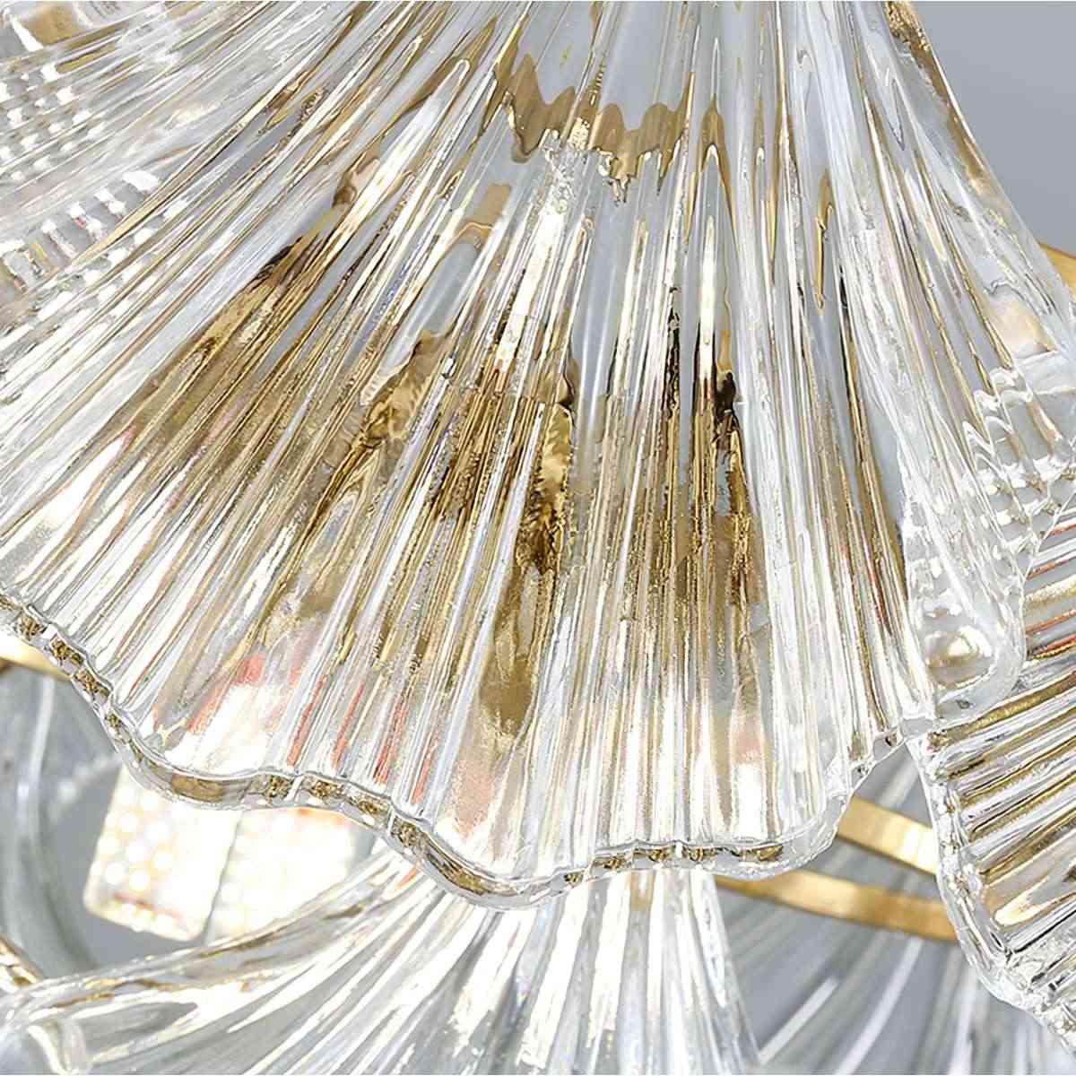 Vintage Rowan Glass Shell Chandelier