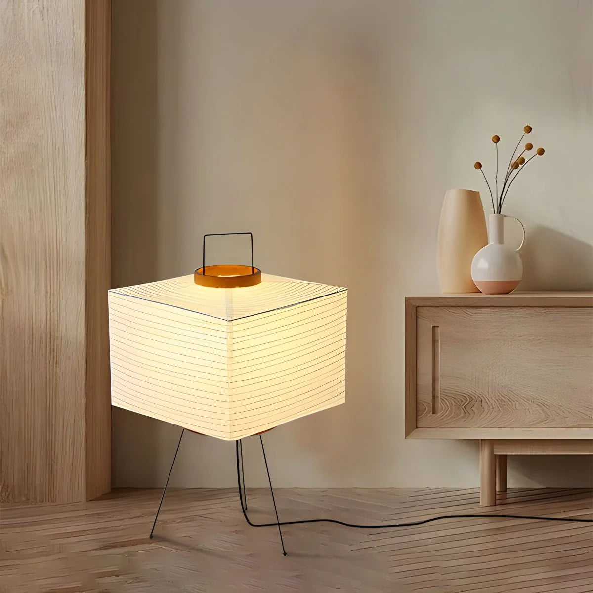 Antizer Rice Paper Art Floor & Table Lamp