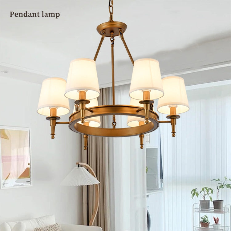 Vintage Ring Metal Fabric Chandelier