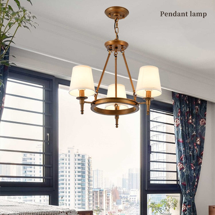 Vintage Ring Metal Fabric Chandelier