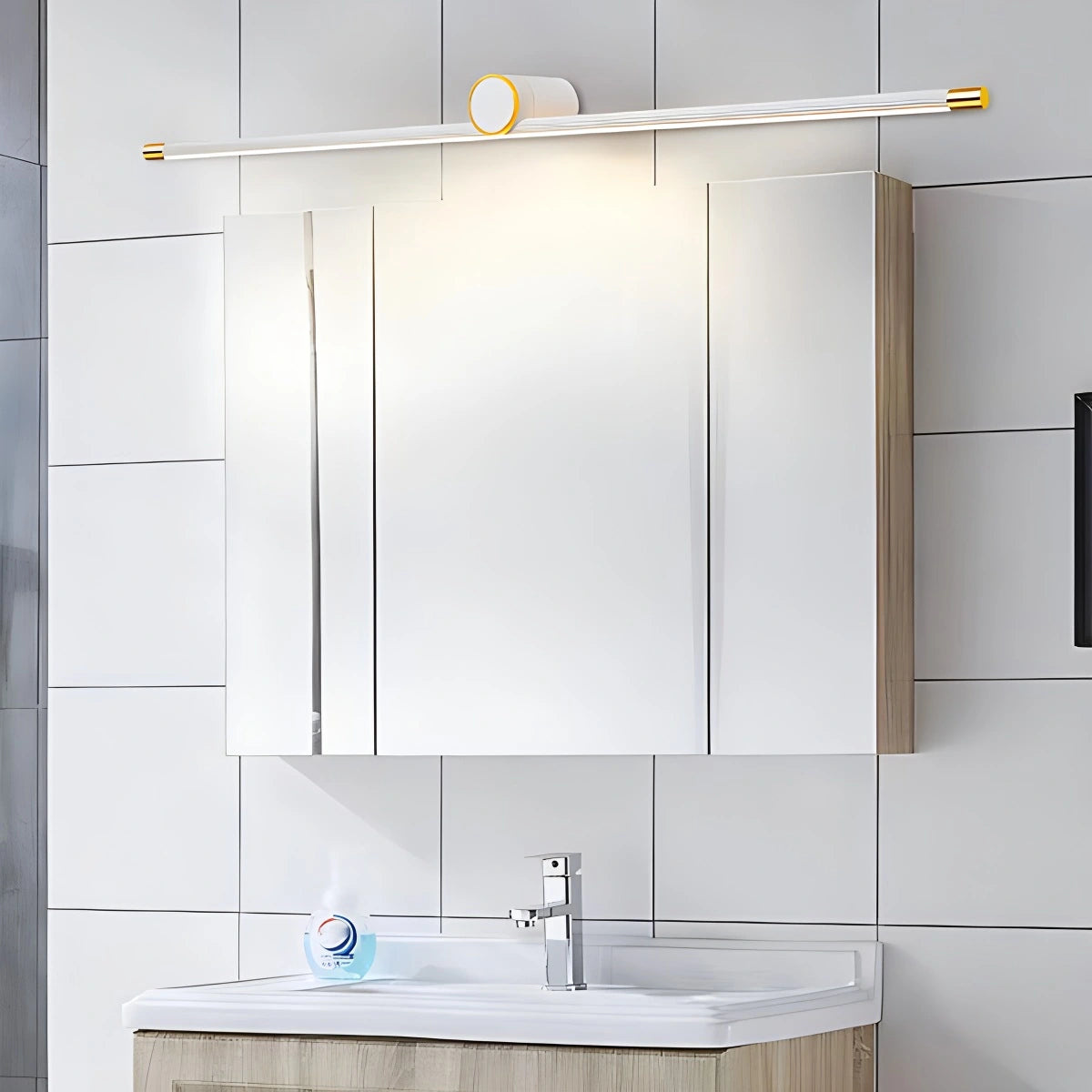 Antizer Roman Column Dresser Bathroom Mirror Wall Lamp