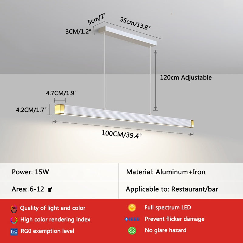 Antizer Roman Column Linear Pendant Light for Kitchen