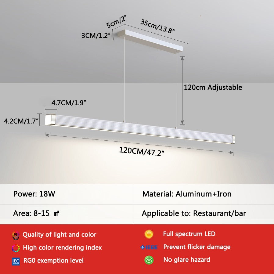 Antizer Roman Column Linear Pendant Light for Kitchen