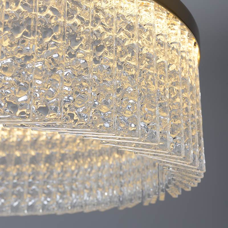 Round Halo Crystal Chandelier