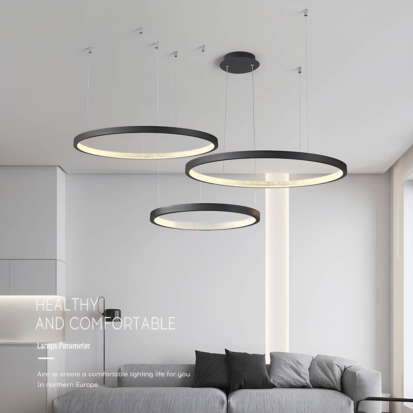 Antizer Nordic Simple Ring Ceiling Chandelier