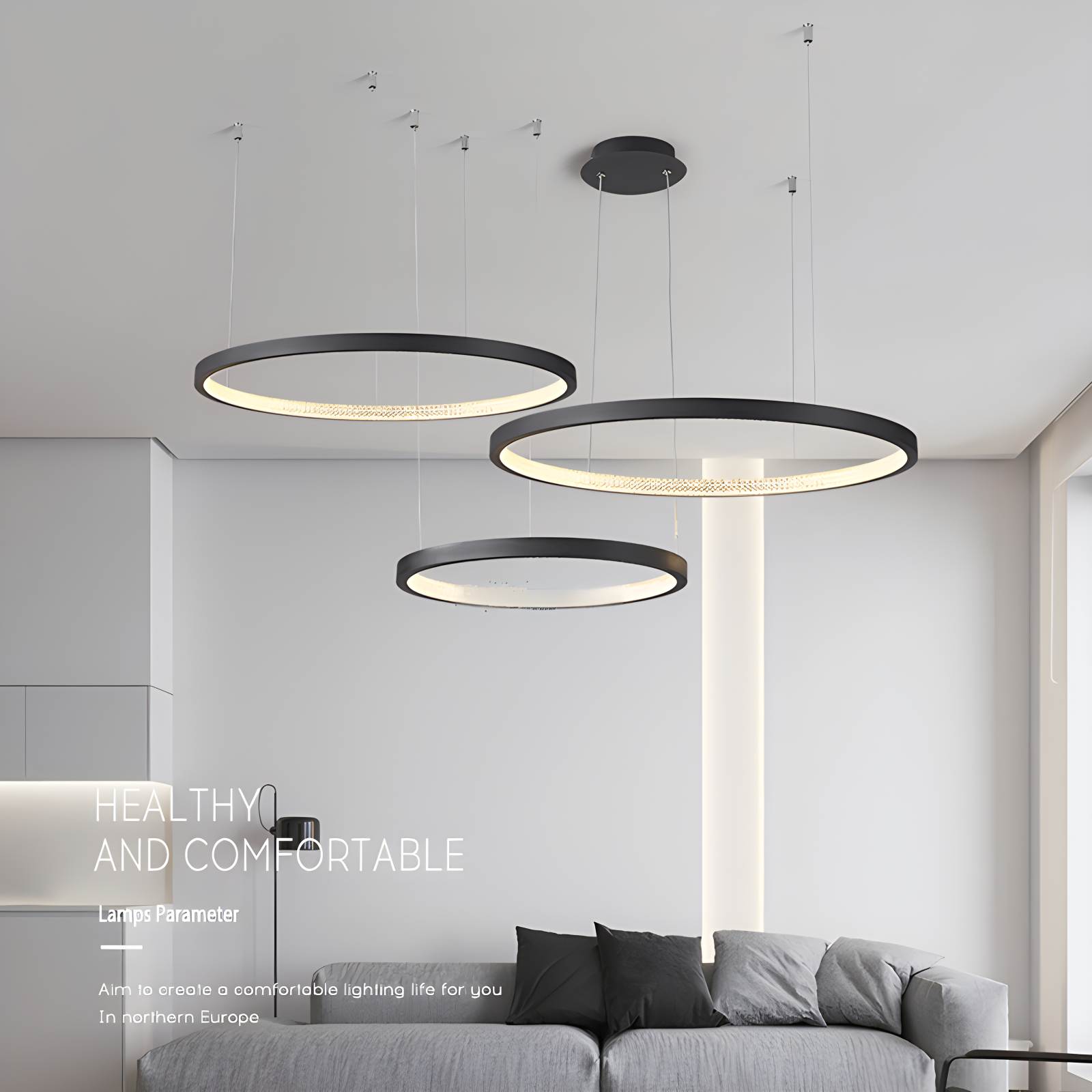 Nordic Simple Ring Ceiling Chandelier