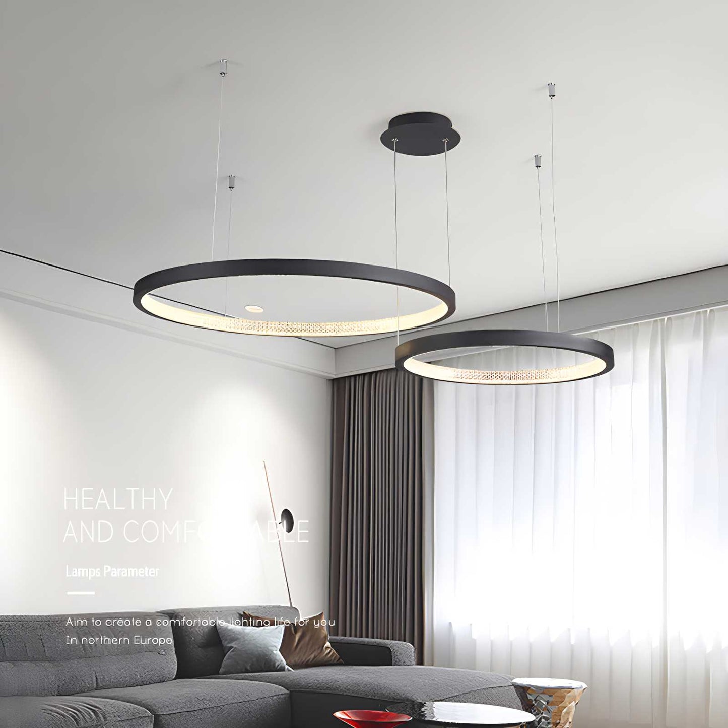 Antizer Nordic Simple Ring Ceiling Chandelier