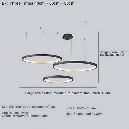 Antizer Nordic Simple Ring Ceiling Chandelier