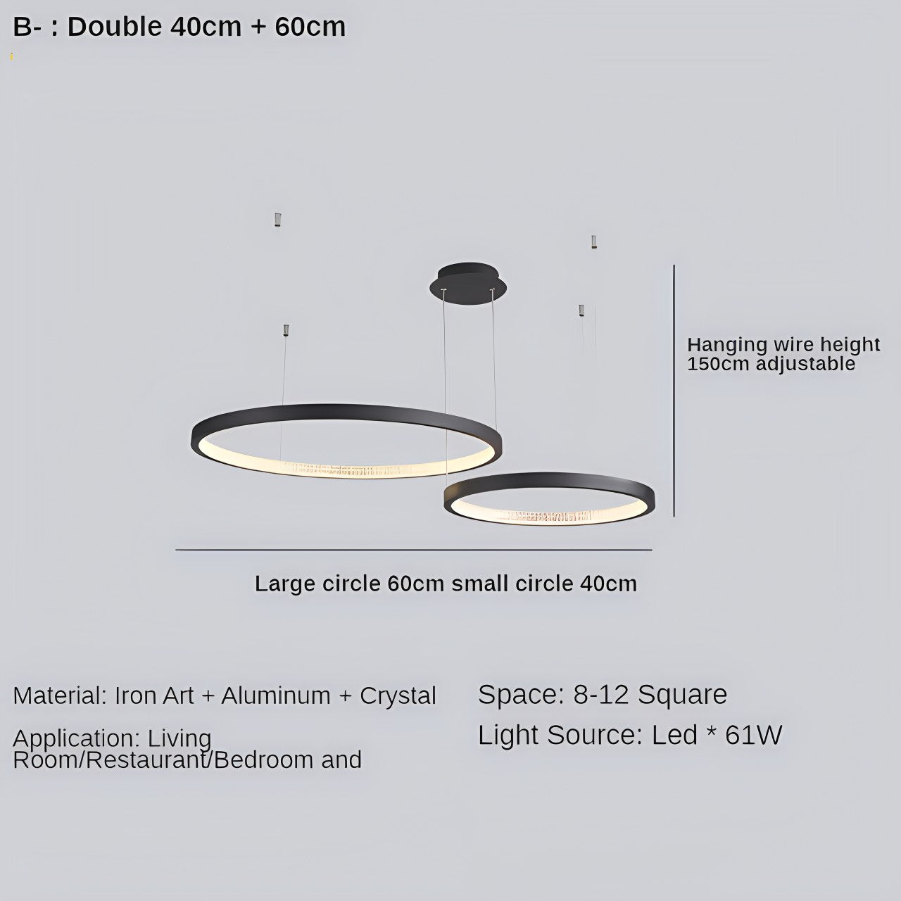 Antizer Nordic Simple Ring Ceiling Chandelier