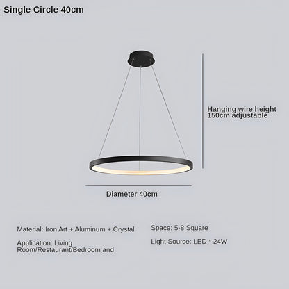 Antizer Nordic Simple Ring Ceiling Chandelier