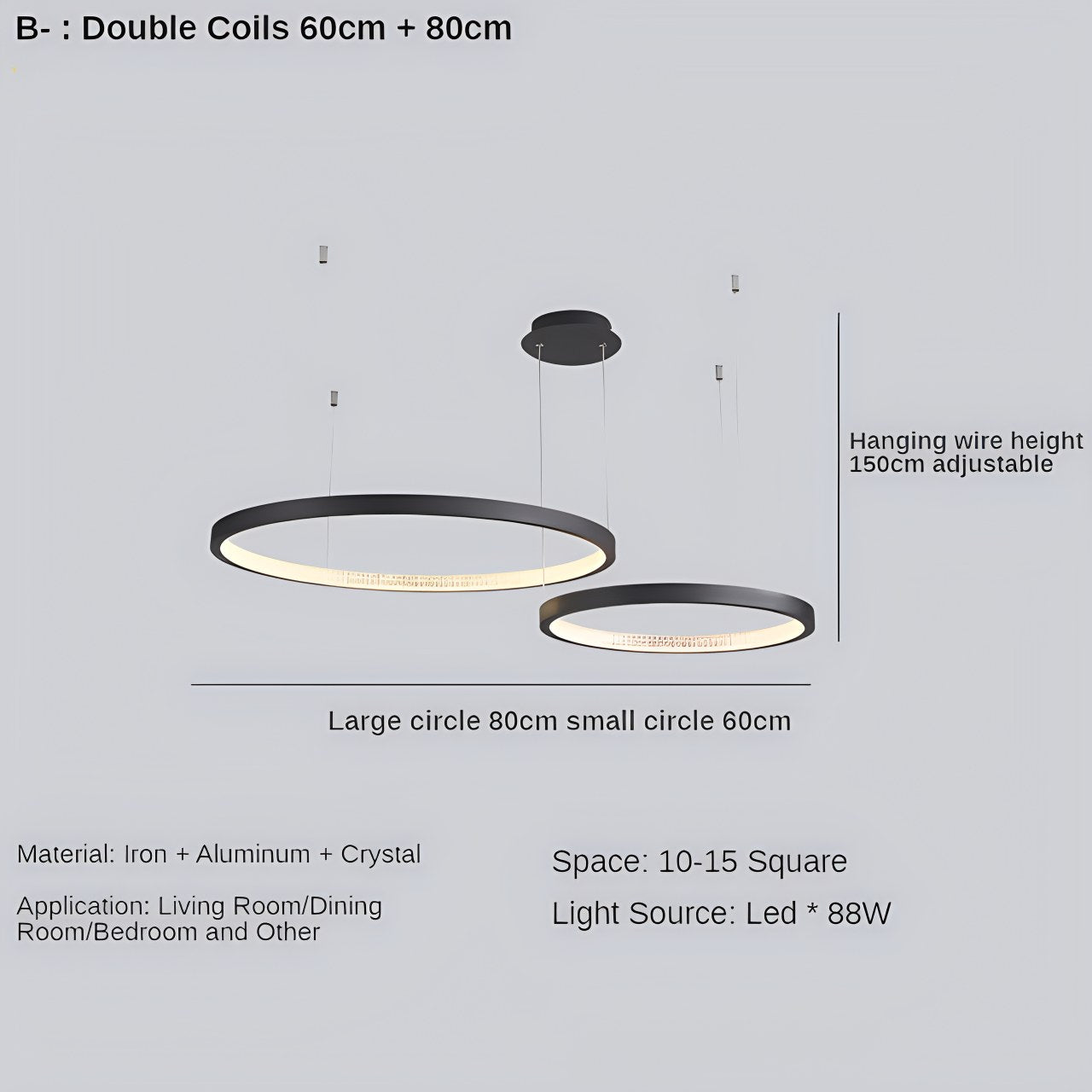 Nordic Simple Ring Ceiling Chandelier