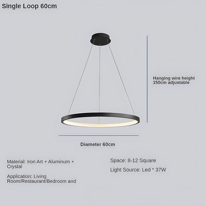 Antizer Nordic Simple Ring Ceiling Chandelier