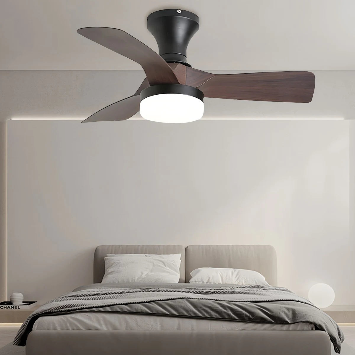 Antizer Small Propeller Ceiling Fan With Light