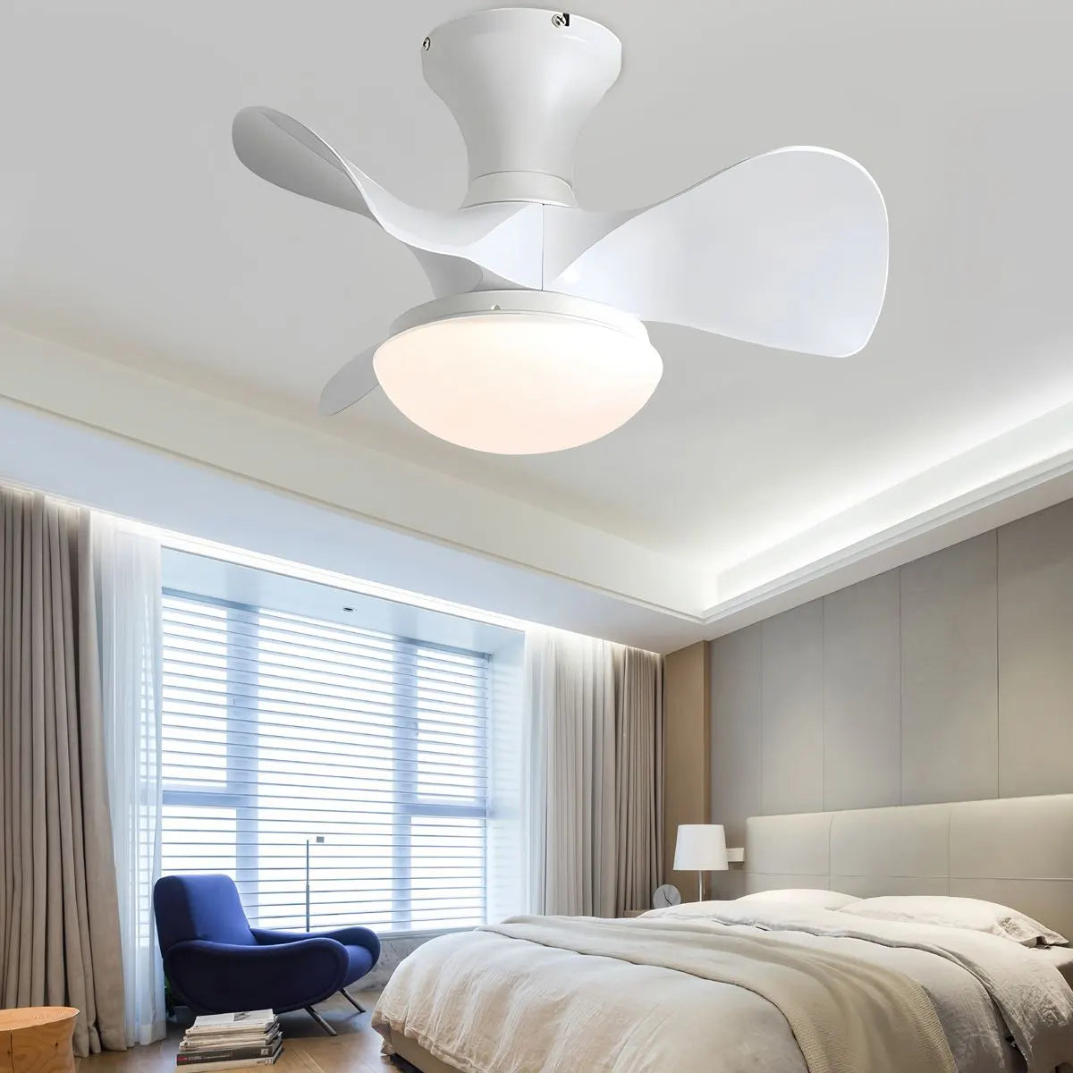 Antizer Small Propeller Ceiling Fan With Light