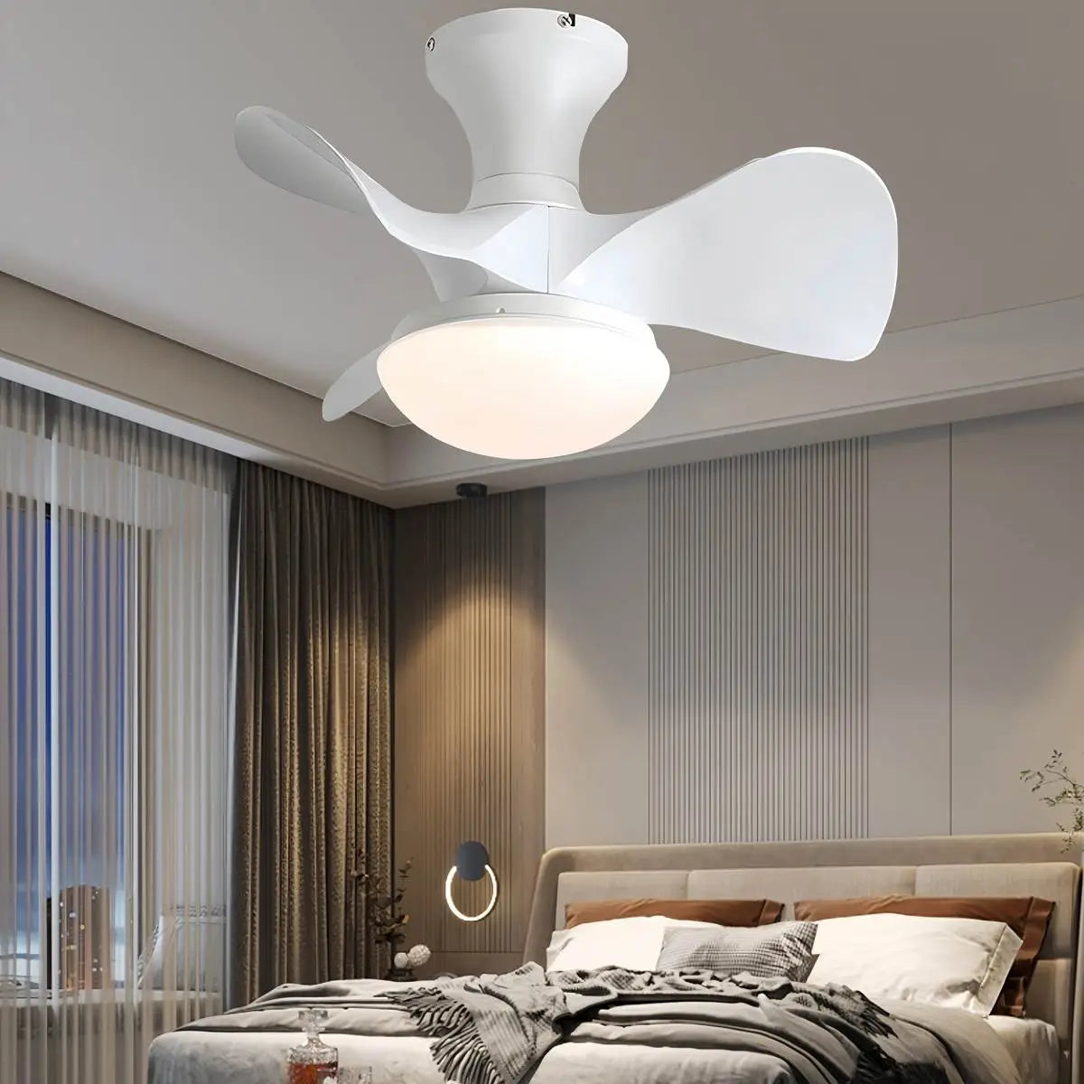 Antizer Small Propeller Ceiling Fan With Light