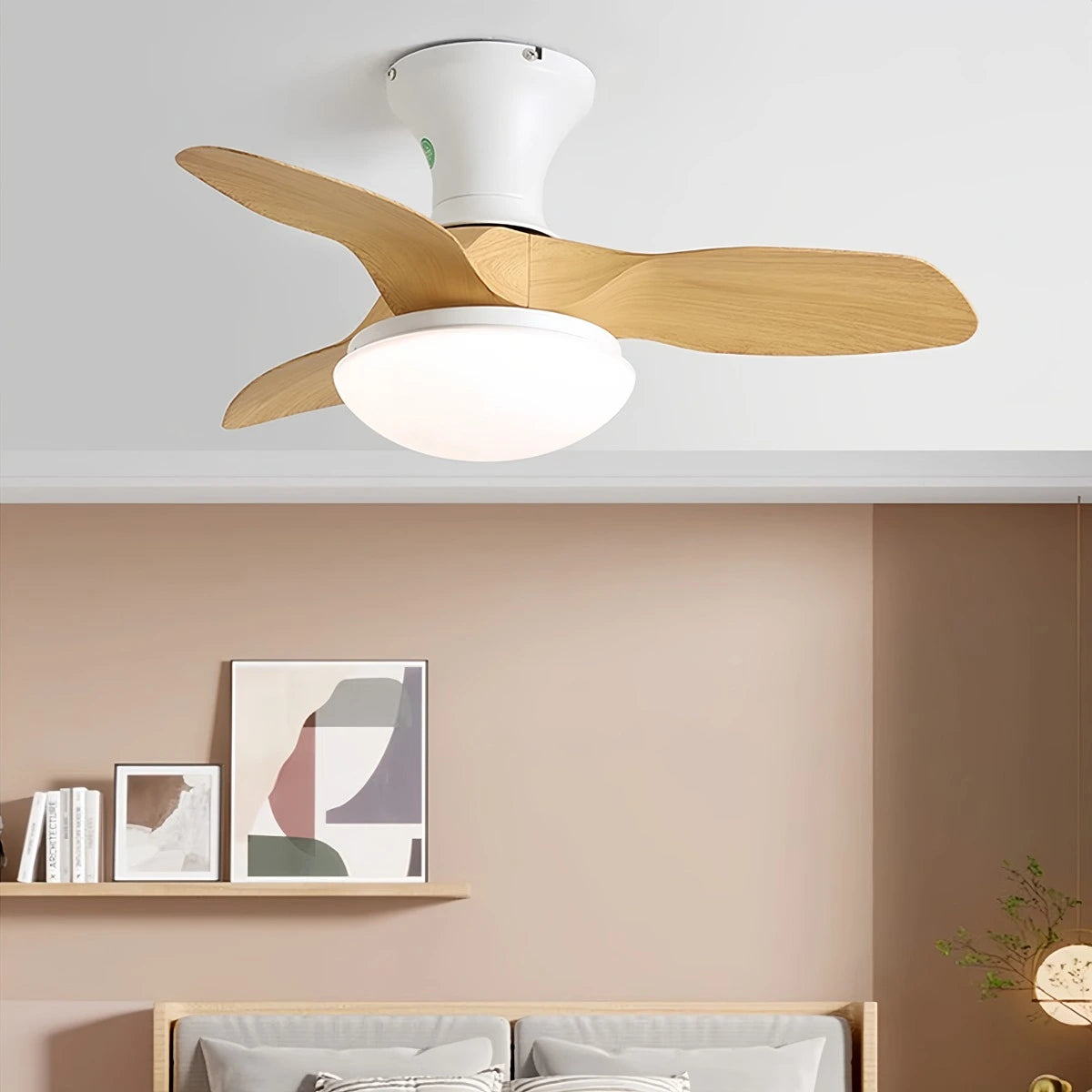 Antizer Small Propeller Ceiling Fan With Light