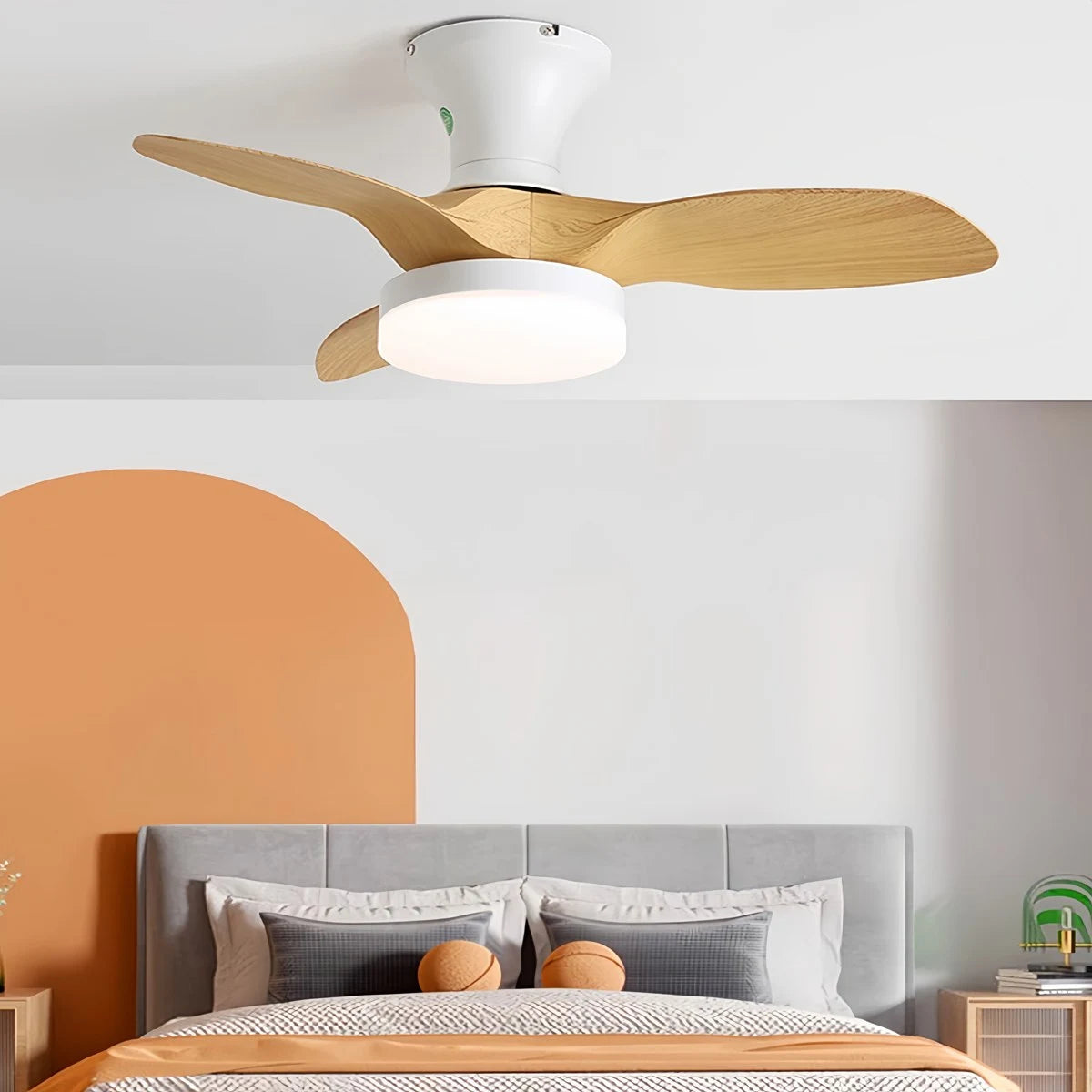 Antizer Small Propeller Ceiling Fan With Light