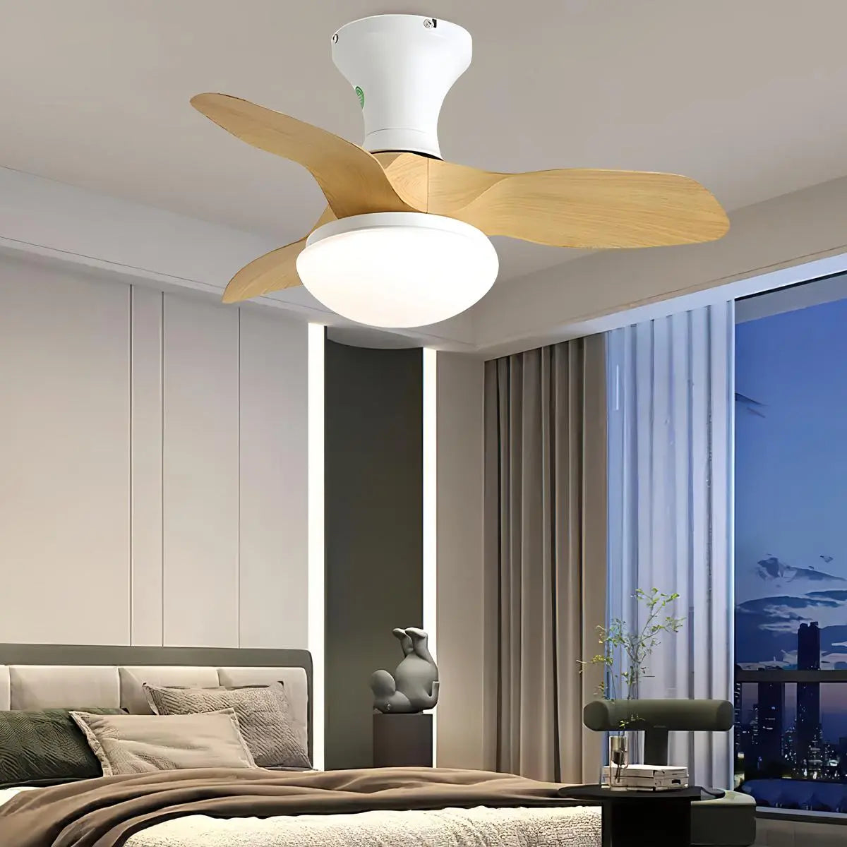 Antizer Small Propeller Ceiling Fan With Light