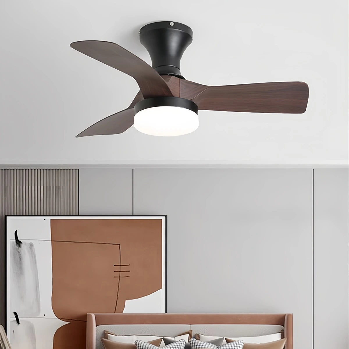 Antizer Small Propeller Ceiling Fan With Light
