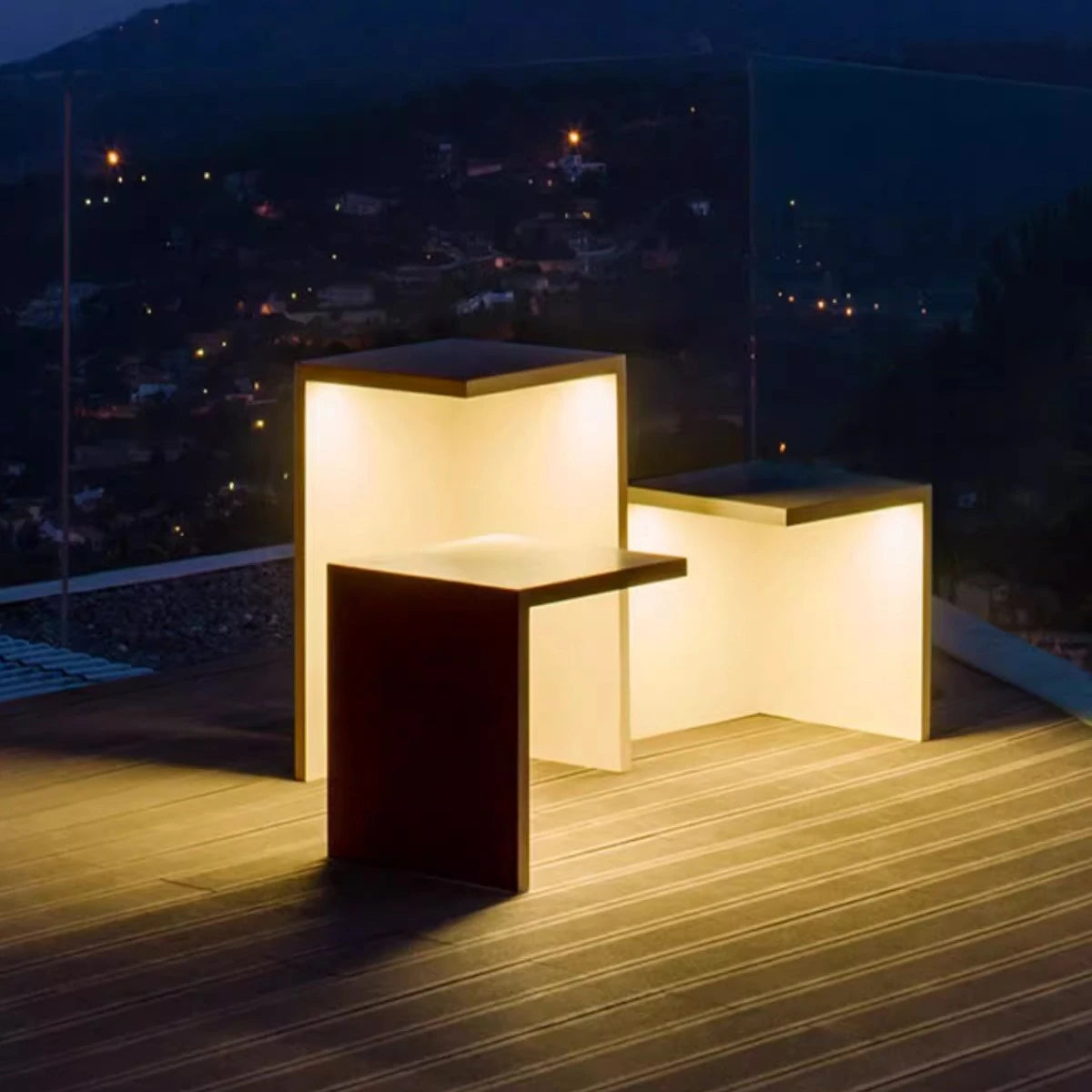 Antizer Solar Table and Stool Floor Lamp