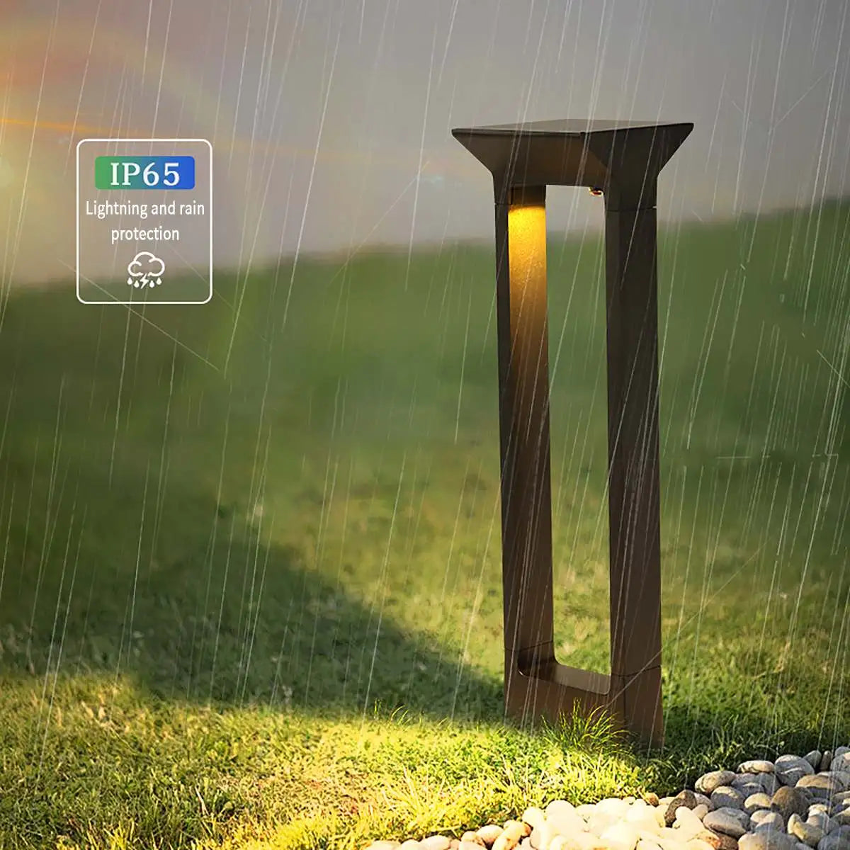 Antizer Solar Rectangular Outdoor Floor Lamp