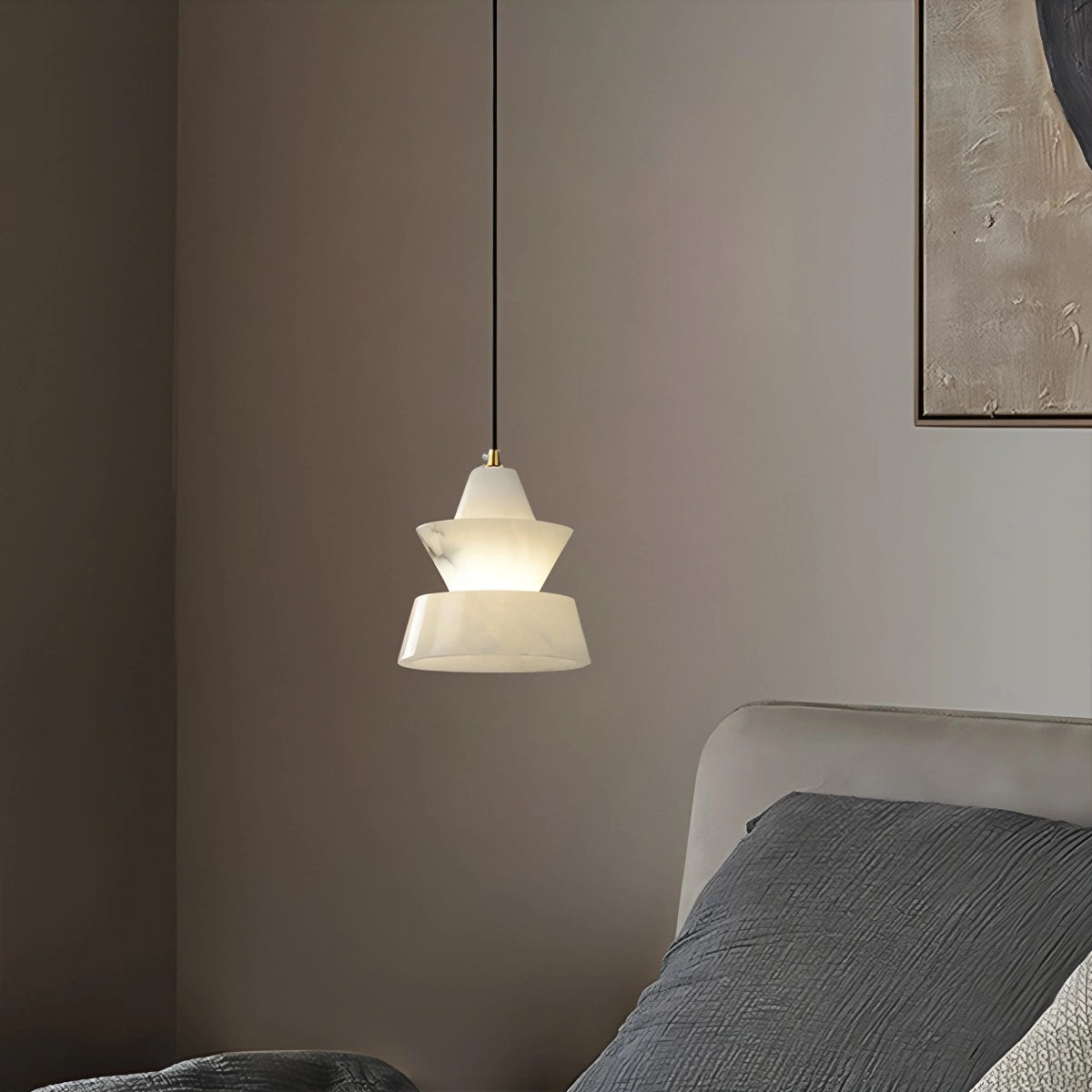 Antizer Spanish Alabaster Pendant Light Bedside Lamp