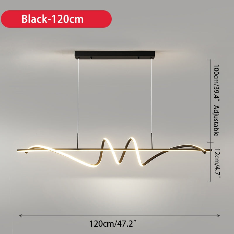 Antizer Wave Linear Chandelier for Dining Room