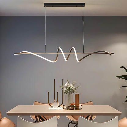 Antizer Wave Linear Chandelier for Dining Room