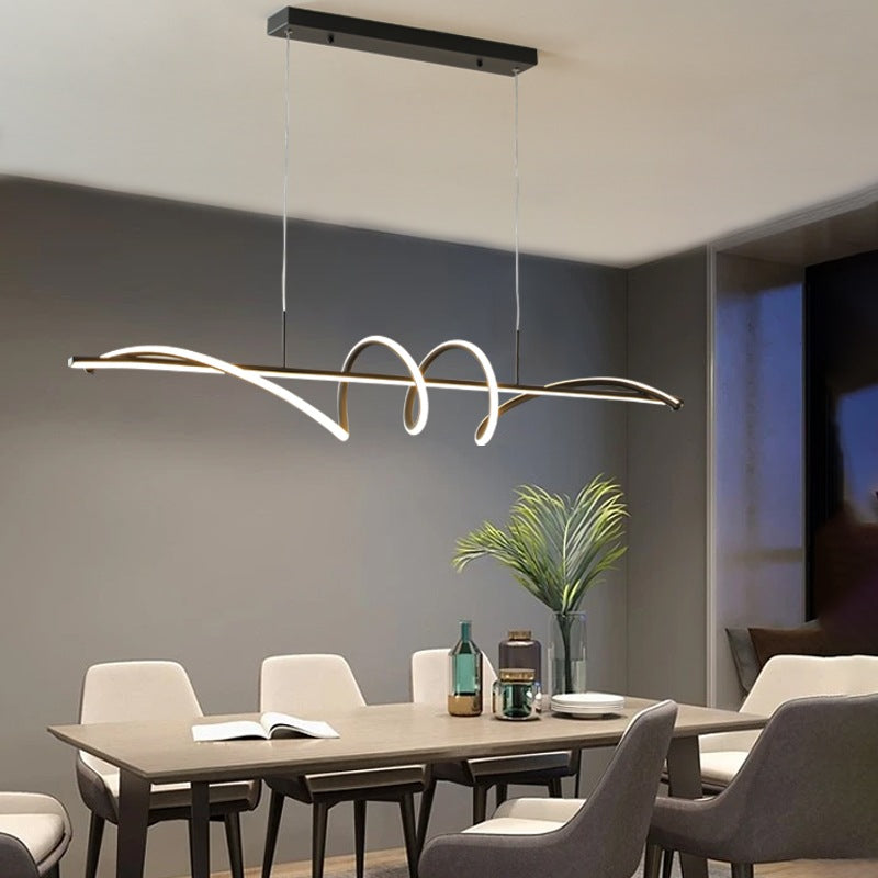 Antizer Wave Linear Chandelier for Dining Room