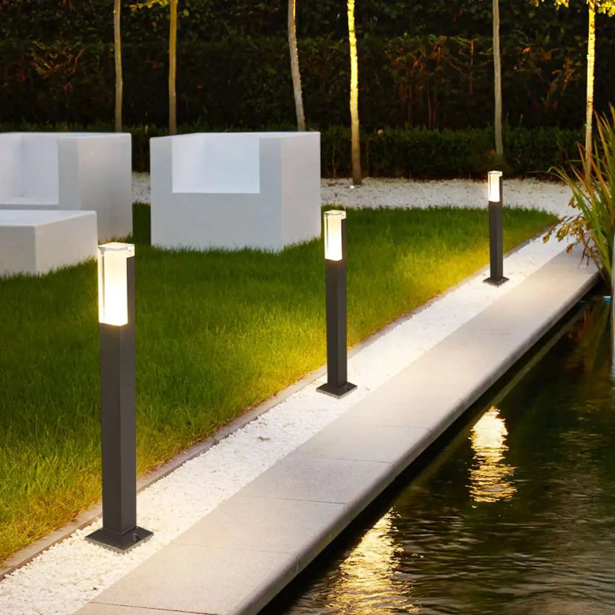 Square Outdoor Ground Garden Light