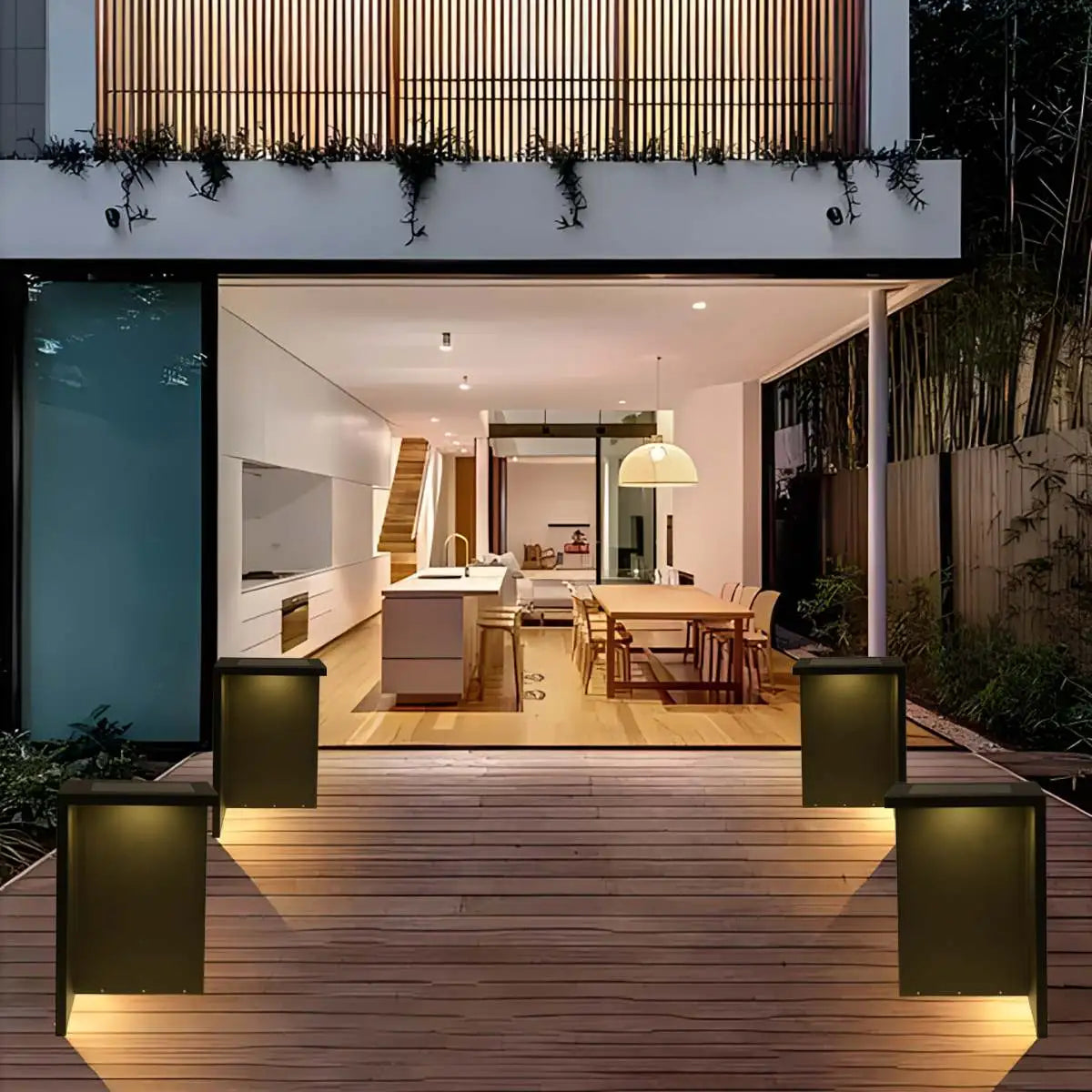 Antizer Solar Table and Stool Floor Lamp