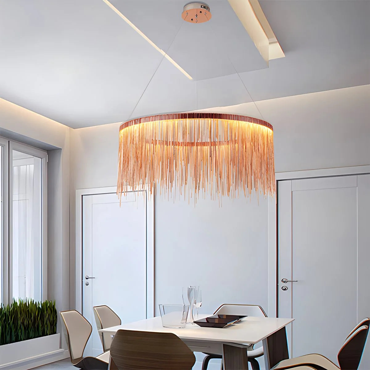 Antizer Modern Art Decor Tassel Chandelier