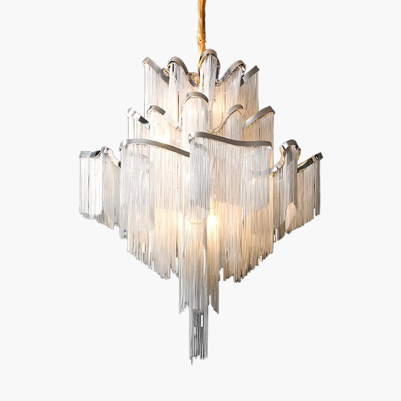 Aluminum Tassel LED Ceiling Chandelier