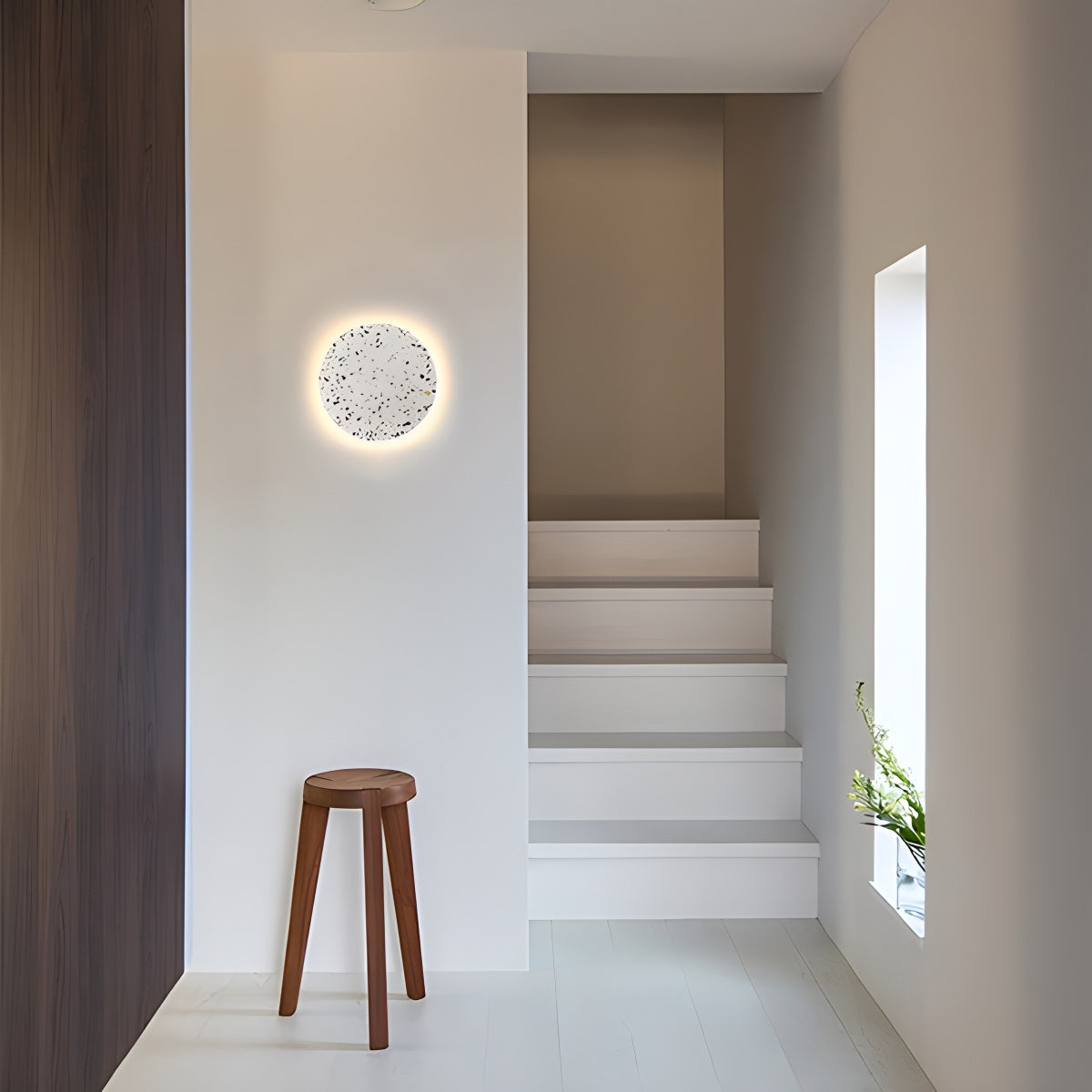 Antizer Nordic Light Luxury Round Disc Wall Sconce