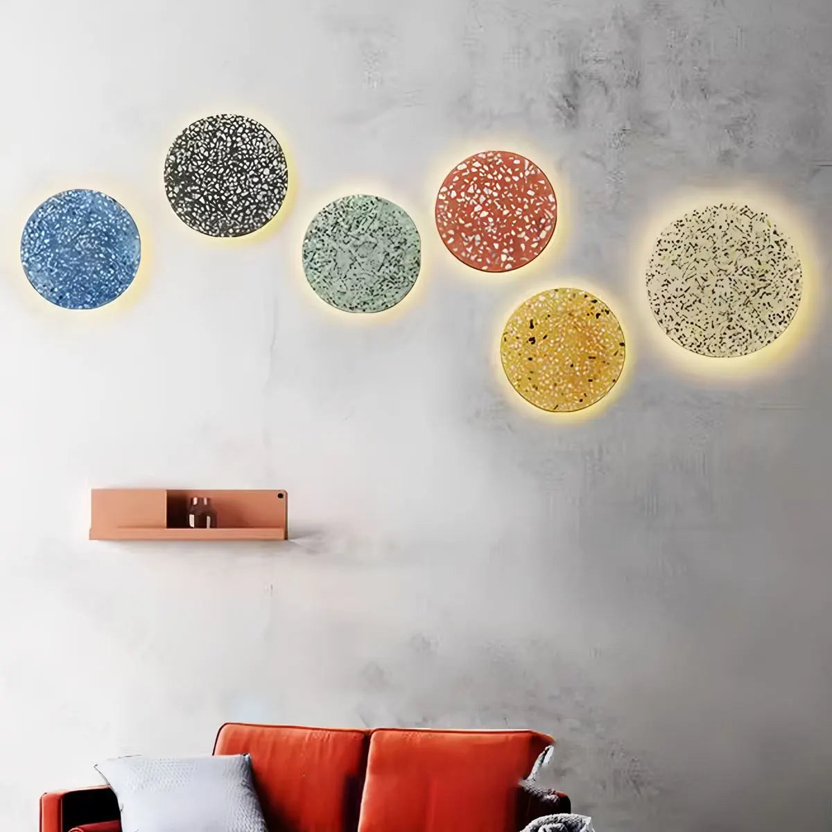 Antizer Nordic Light Luxury Round Disc Wall Sconce