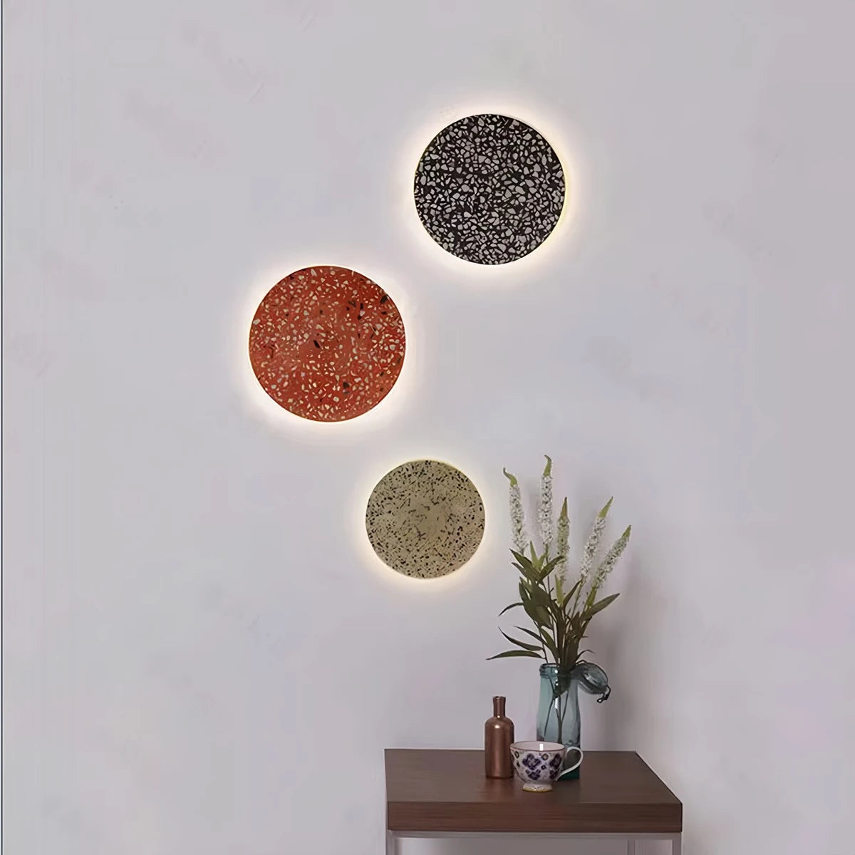 Antizer Nordic Light Luxury Round Disc Wall Sconce