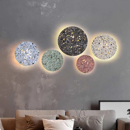 Antizer Nordic Light Luxury Round Disc Wall Sconce