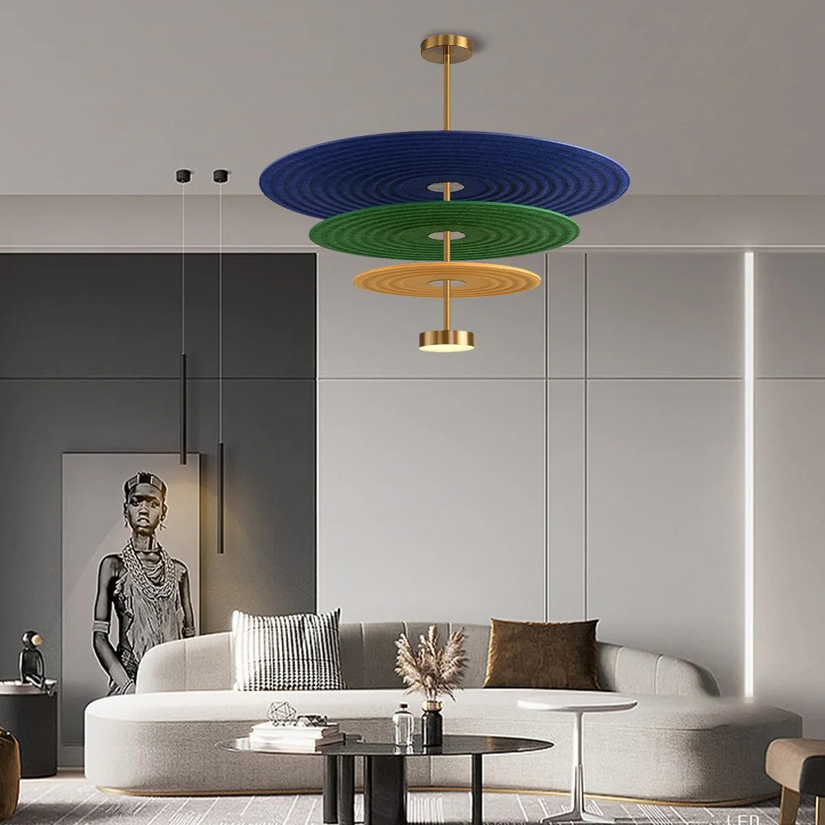 Antizer Three Layer Disk Acoustic Chandeliers