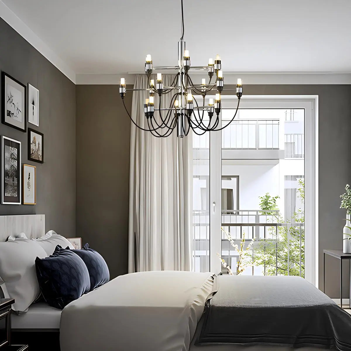 Antizer Tiered Modern Candle Chandelier