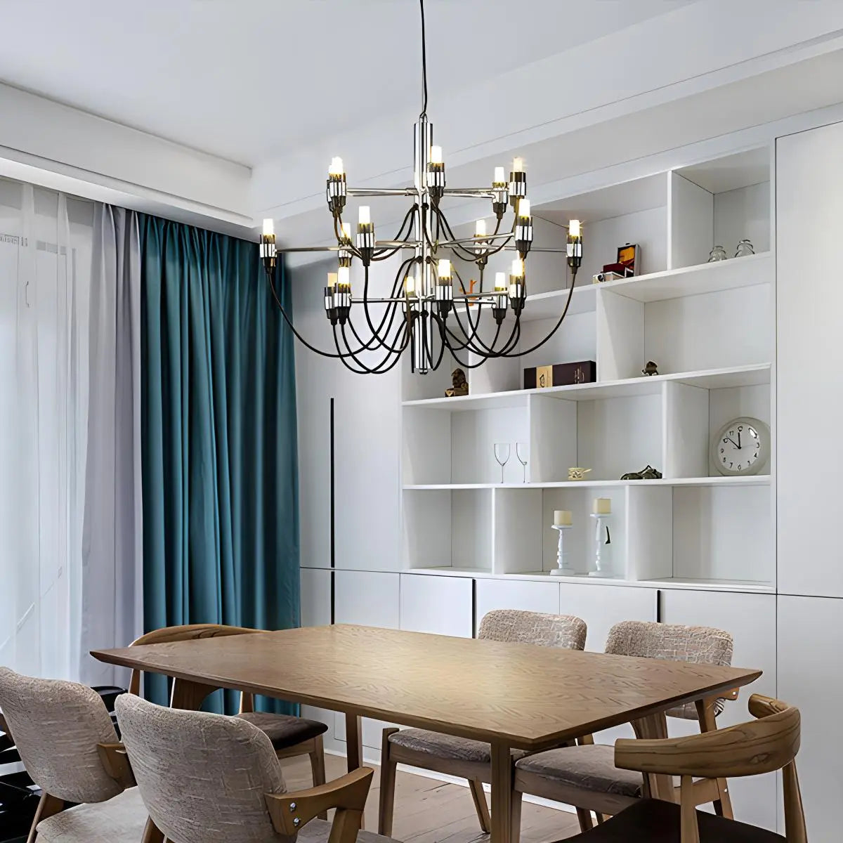 Antizer Tiered Modern Candle Chandelier