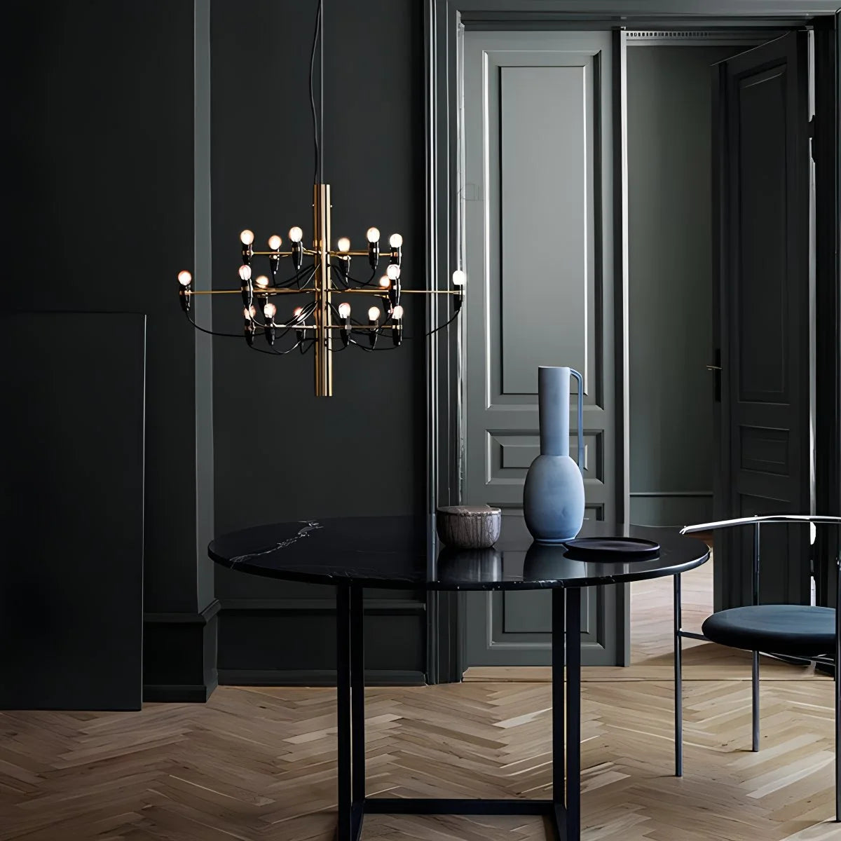Antizer Tiered Modern Candle Chandelier