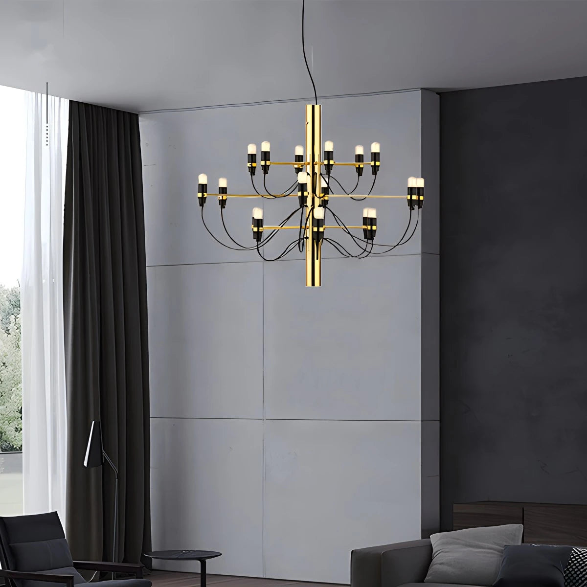 Antizer Tiered Modern Candle Chandelier
