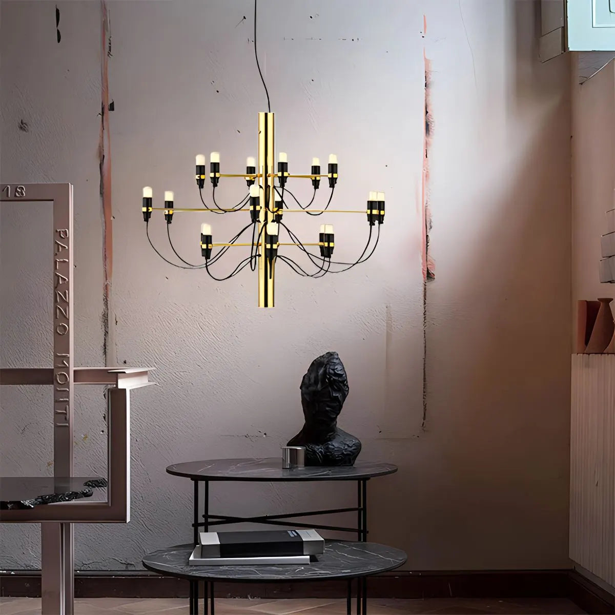 Antizer Tiered Modern Candle Chandelier