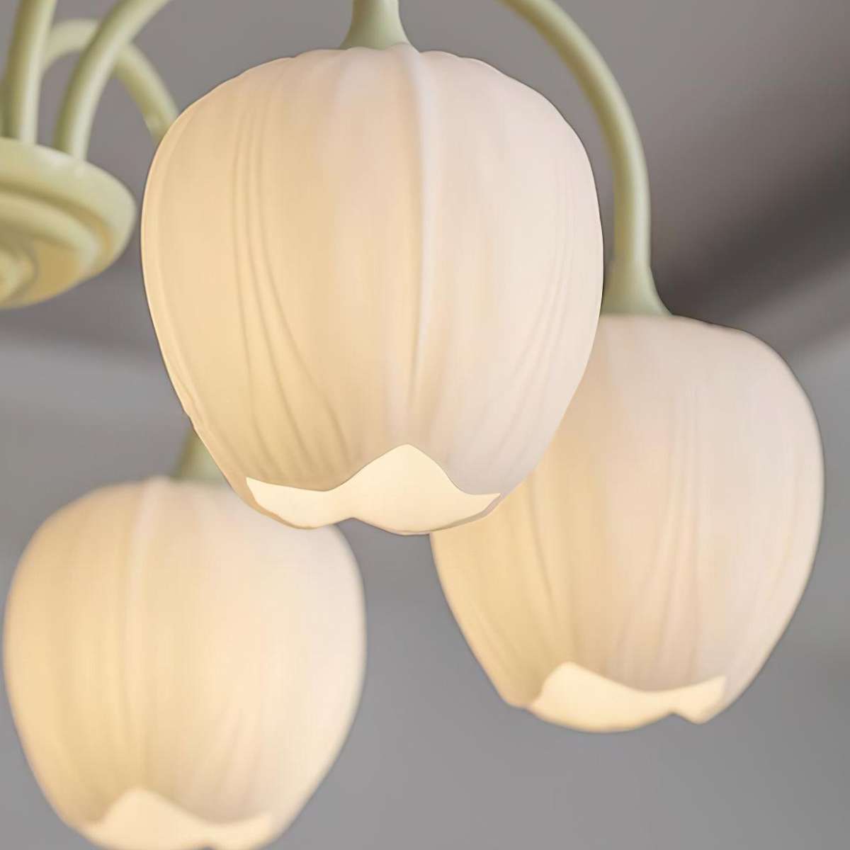 French Romance Tulip Matcha Chandelier