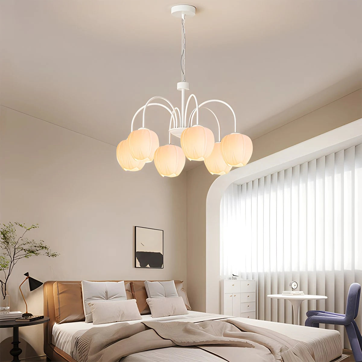 French Romance Tulip Matcha Chandelier